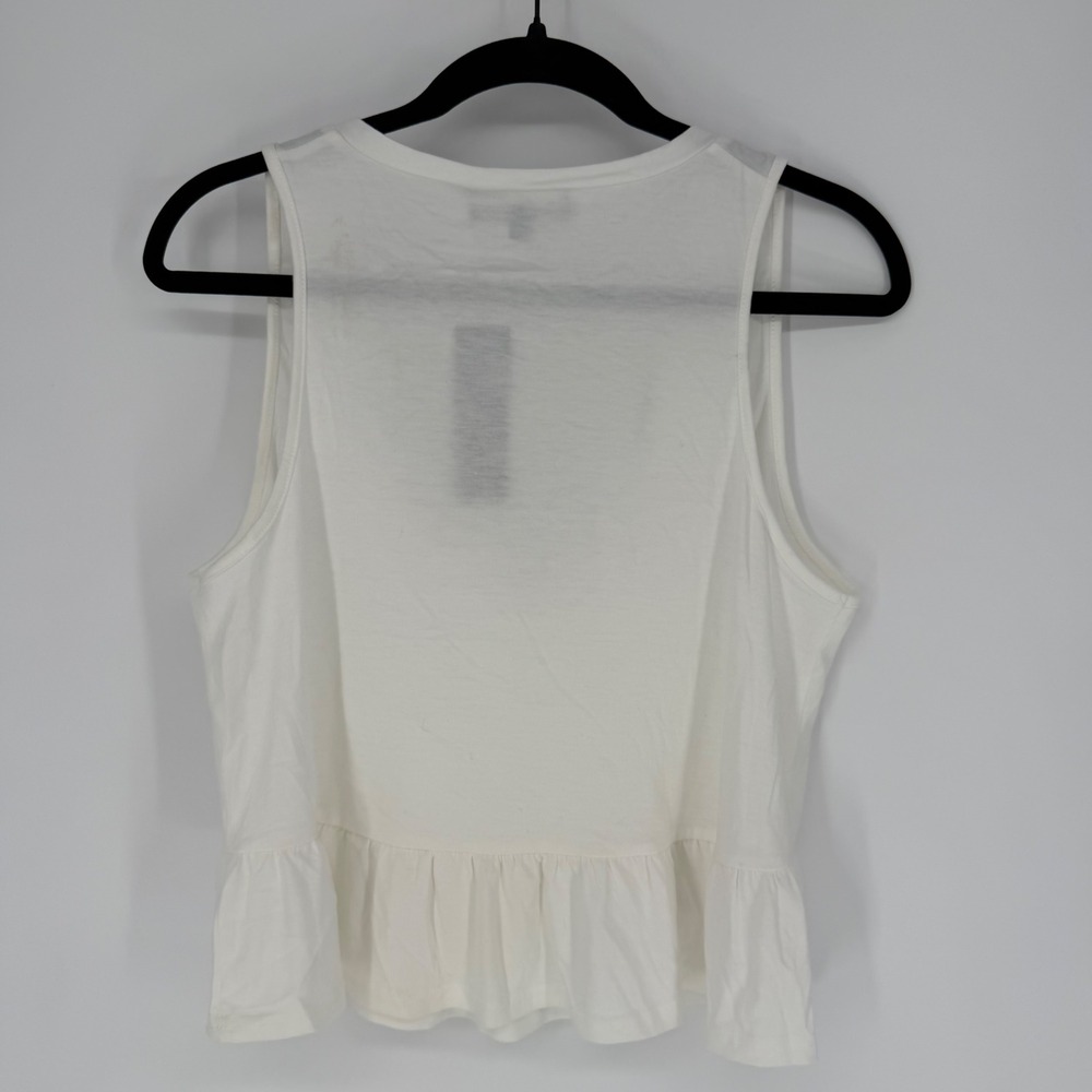 LULUS KINSEY WHITE V-NECK RUFFLED CROP TOP SMALL NWT COQUETTE PLAYFUL PLUNGING - Picture 8 of 9